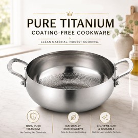 Toutrop Titanium Hammered Soup Pot, Nonstick Soup Pot, Large Cooking Pot with Lid, Heavy Duty Induction Cooking Pot, Sturdy & Double Handle, Dishwasher Safe,with lid,9.44 in
