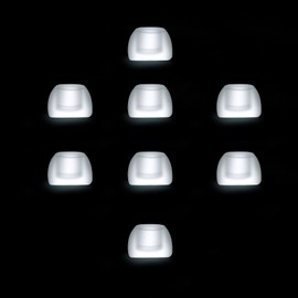 Autiphon Ear Domes for ITC CIC Hearing Aids, Recommend for Autiphon AT216 or Other Similar Devices (XS * 8)