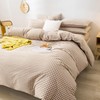 mixinni Tan Gingham Comforter Set Queen, Plaid Comforter Set 3