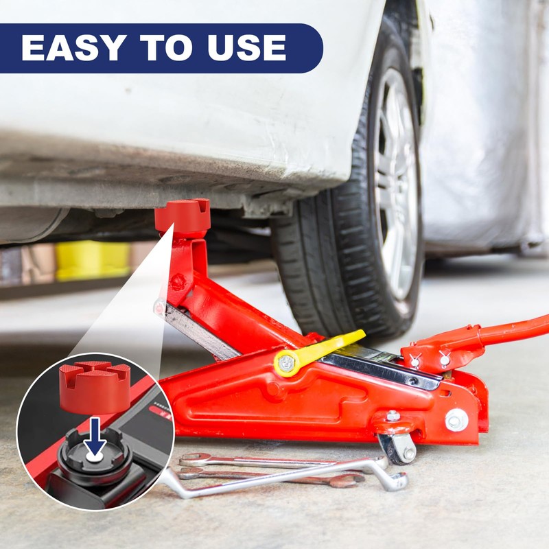 Pinch Weld Jack Pad,Two Depths X-Grooves Universal Floor Jack Pad