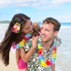 WELROG 3 Pieces Hawaiian Flower Hair Clips for Women - Artificial Tropical Flower Hair Pin Orchid Beach Party Wedding