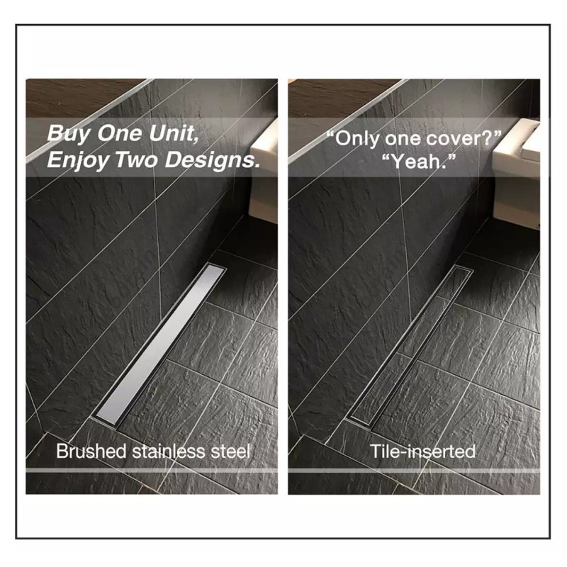 Neodrain NEW Neodrain 18" Linear 304 Stainless Steel Shower Floor