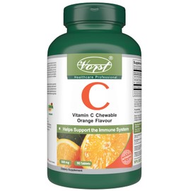 VORST Vitamin C 500mg 90 Chewable Tablets | Supplement for General Health, the Immune System, Fatigue, and Mental Health | Tangy Citrus Orange Flavor | 1 Bottle