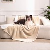 gogobunny Waterproof Bed Blanket, Reversible Sherpa Fleece Throw Blanket for