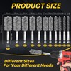 Lainballow 22 Pcs Stainless Steel Wire Brush, Twisted Wire Bore