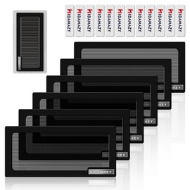 HIDAMAZY Ventilation Grille Cover, 30.5 x 14 cm, Magnetic Floor Register, Heating and Radiator Grille, Ventilation Cover for Floor, Home, Ceiling, Ventilation Slit Ventilation Filter (Black, Pack of