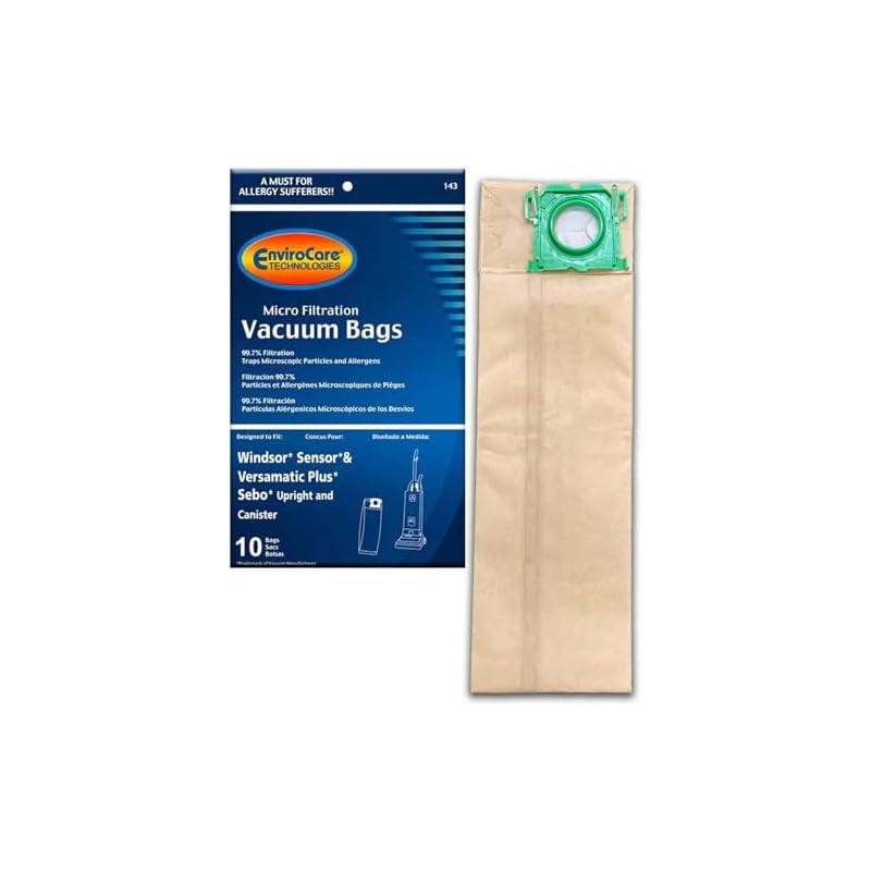 Windsor Sensor, Versamatic Plus, Sebo & Kenmore 50015 Vacuum Bags