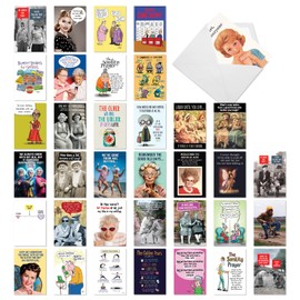 NobleWorks, 36 Assorted Box Set Funny Birthday Greeting Cards w/5 x 7 Inch Envelopes (36 Designs, 1 Each) Bday Getting Old AC10798BDG-B1x36