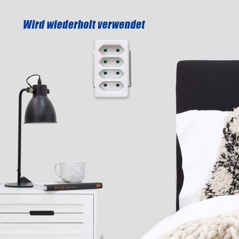 ExtraStar 4-Way Multiple Socket with Child Lock, Socket Adapter, 2