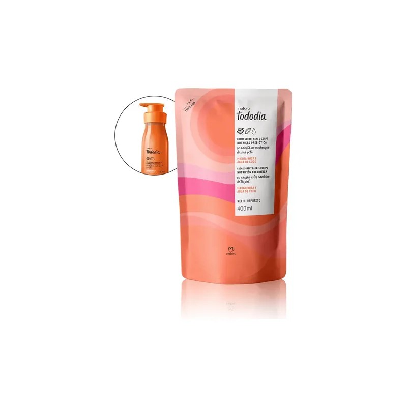 Recambio hidratante corporal Natura Tododia con mango rosado y agua