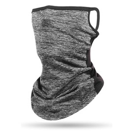 Dalaka Face Cover, UV Protection, Cold Protection, Sun Protection, Ear Hooks, Washable, Easy to Breathe, Mesh Mouth, Storage Case Included, Gray