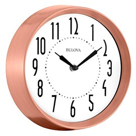 Bulova Cleaver Wall Clock, Copper
