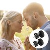 KWUNCCI Black Round Stud Earrings Set Hypoallergenic Surgical Stainless Steel