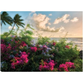 Fine Art Canvas Hot Pink Canvas Wall Decor by Artist Dennis Frates for Living Room, Bedroom, Bathroom, Kitchen, Office, Bar, Dining & Guest Room - Ready to Hang - 43 in x 32 in
