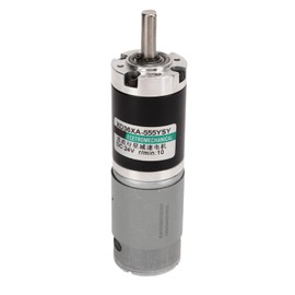 DC Geared Motor Copper High Torsion Low Noise Mini Electric Motor 24V 15W Black Silver 10r/min