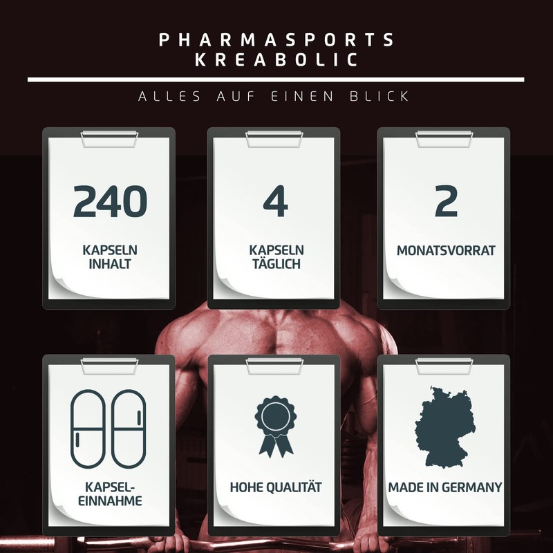 Kreabolic - 240 Capsules Buffered Creatine, Highly Concentrated Creatine