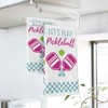 Croar Let's Play Pickleball Kitchen Dish Towels Set of 2,