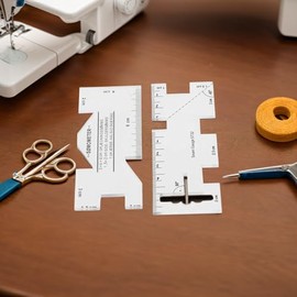 2 uds., Regla de retazos, Mini medidor de medición manual para el hogar, regla de costura para acolchado, regla de corte y confección para un corte de