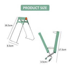Retriever Zange, SchüSsel Clip Greifer, Zange Edelstahl Küche Set, Anti-Hot Dish Gripper, Retriever Zange Clip, Zange Edelstahl rutschfeste für Moving Plate Schalen Tray Topf Mikrowelle (Grün)