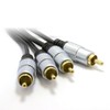 Pro Audio Metal 2 x RCA Phono Plugs to Twin