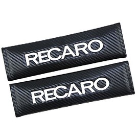 2pcs RECARO Carbon Fiber look for Car Seat Belt Cover Pads Shoulder Cushion New