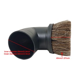 EZ SPARES Compatiable with Shop Vacs and Workshop,Round Horsehair Dusting Brush,Crevice Tool Attachment,Scraper Tool,2 1/2 Inch Wet/Dry Extension Wands and Hoses,Vacuum Cleaner Accessories (3PCS)