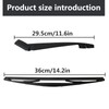 Xspeedonline Upgraded ABS + RUBBER Rear Windshield Blade & Arm