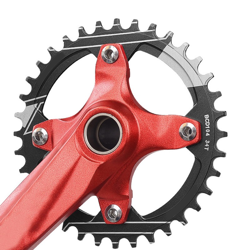 Lebycle 34T Mountain Bike Chain Wheel Rustproof Aluminum Alloy Positive