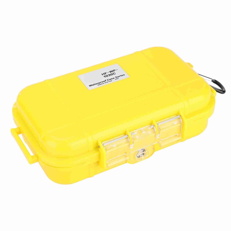 Outdoor Survival Shockproof Waterproof Storage Case Airtight Carry Box Container(Yellow)