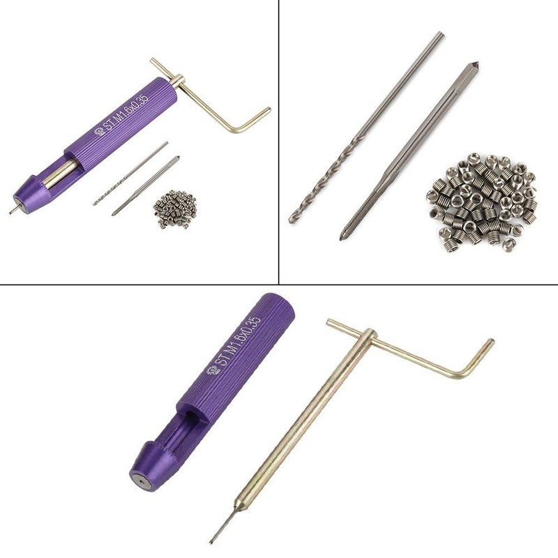 Helicoil Thread Repair Installation Kit,50pcs M1.6 x 2D Stainless Steel
