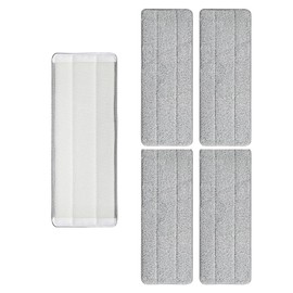 5Pcs Microfiber Mop Replacement Cleaning Pads - 13x4.7in Washable Power Mop Pads for Wet/Dry Mopping, Sanitizing & Floor Cleaning, Wet Pads Refill.