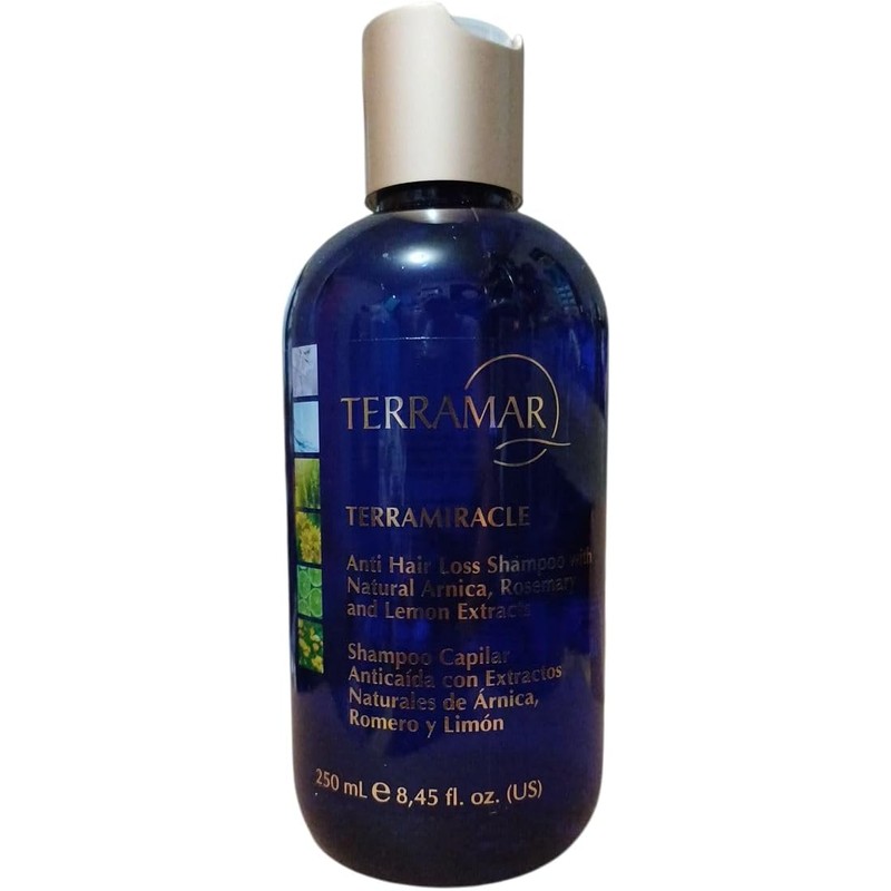 TERRAMAR Terramiracle Shampoo Anticaída Natural, Extractos de Árnica, Romero y
