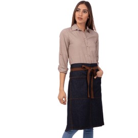 Chef Works B345 Memphis Bistro Apron, Size: 609 mm L x 812 mm W, Colour: Indigo