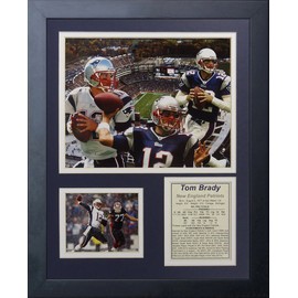 Tom Brady - Collage 11" x 14" Framed Photo Collage by Legends Never Die, Inc.