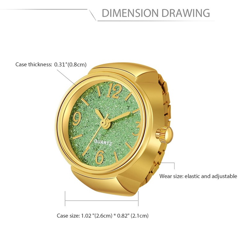 JEWELRYWE Ring Watch, Antique Ring, Watch, One Size Fits Most,