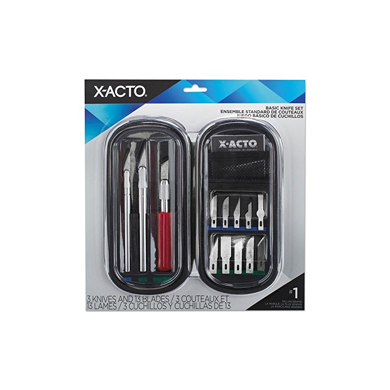 X-ACTO Compression Basic Knife Set, Includes 3 Knives, 13 Blades,