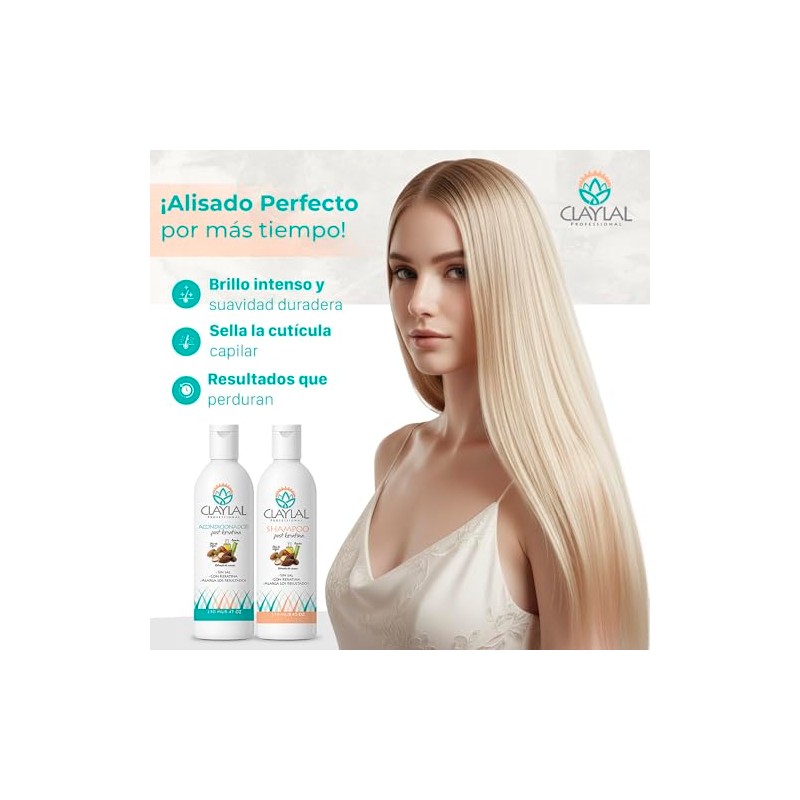 Claylal Professional | Shampoo y Acondicionador Post keratina 250ml c/u