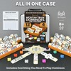 Queensell Mexican Train Dominoes Set with 4 Holders - Dominoes