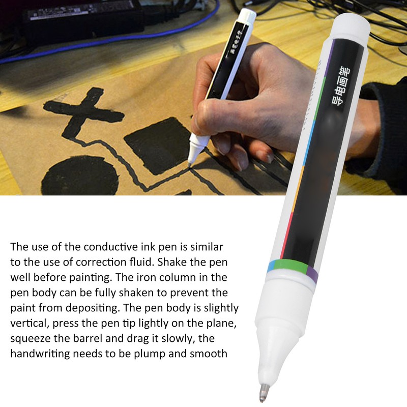 Conductive Ink Pen Electric Paint Circuit Repair Tool Black for