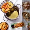 cuomaop Deep Fryer Pot, 304 Stainless Steel Japanese Frying Pot