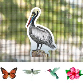 Screen Door Saver - Screen Magnets - Keep People and Pets from Running Into Screen Doors & Patch Holes with Screen Door Magnets - Made in USA - Pelican - 4.25 x 6.5 inches - 2 Pack (1 Pair)