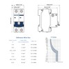 CHTAIXI DC Miniature Circuit Breaker, 2 Pole 600V 20 Amp