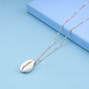 Cimenexe Bohemian Shell Pendant Necklace, Gold Shell Necklace, Cowrie Necklace,