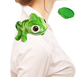 XPJBKC Pascal Chameleon Plush Toy, Magnetic Chameleon Cuddly Toy, Lizard Plush Toy, Chameleon Cuddly Toy on Shoulder for Children Adults Fans
