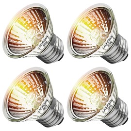 Lachesan 4 Pack 50W UVA UVB Bulbs, Fit E26 Heat Reptile Lamp, Light Turtle Heat Lamp for Reptiles and Amphibian Tanks, Terrariums and Cages, Works with Various Lamp Fixtures