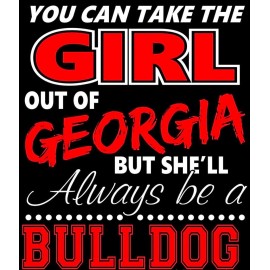 Oracal (2) Georgia Bulldogs Girl Will Always Be Waterproof Vinyl Stickers 4.75x4 Decal