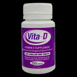Vita-D Vitamin D3 1000IU Supplement 250 Tablets