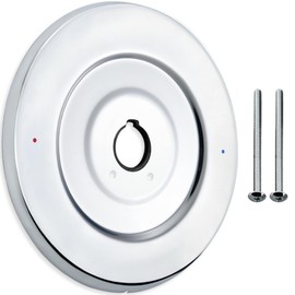 Chrome Escutcheon Plate Fit 16090 Chateau Collection Single-Handle Yub and Shower Faucet，Only Compatible with Moen Standard Valve (6.9 Inch)
