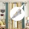 Mewutal 2pcs Drapery Sconces Silver Curtain Rod Holders Brackets with