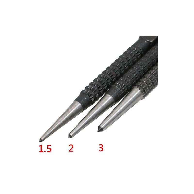 ToolOfLife 3-Piece Centre Punch Set 1.5mm/2mm/3mm